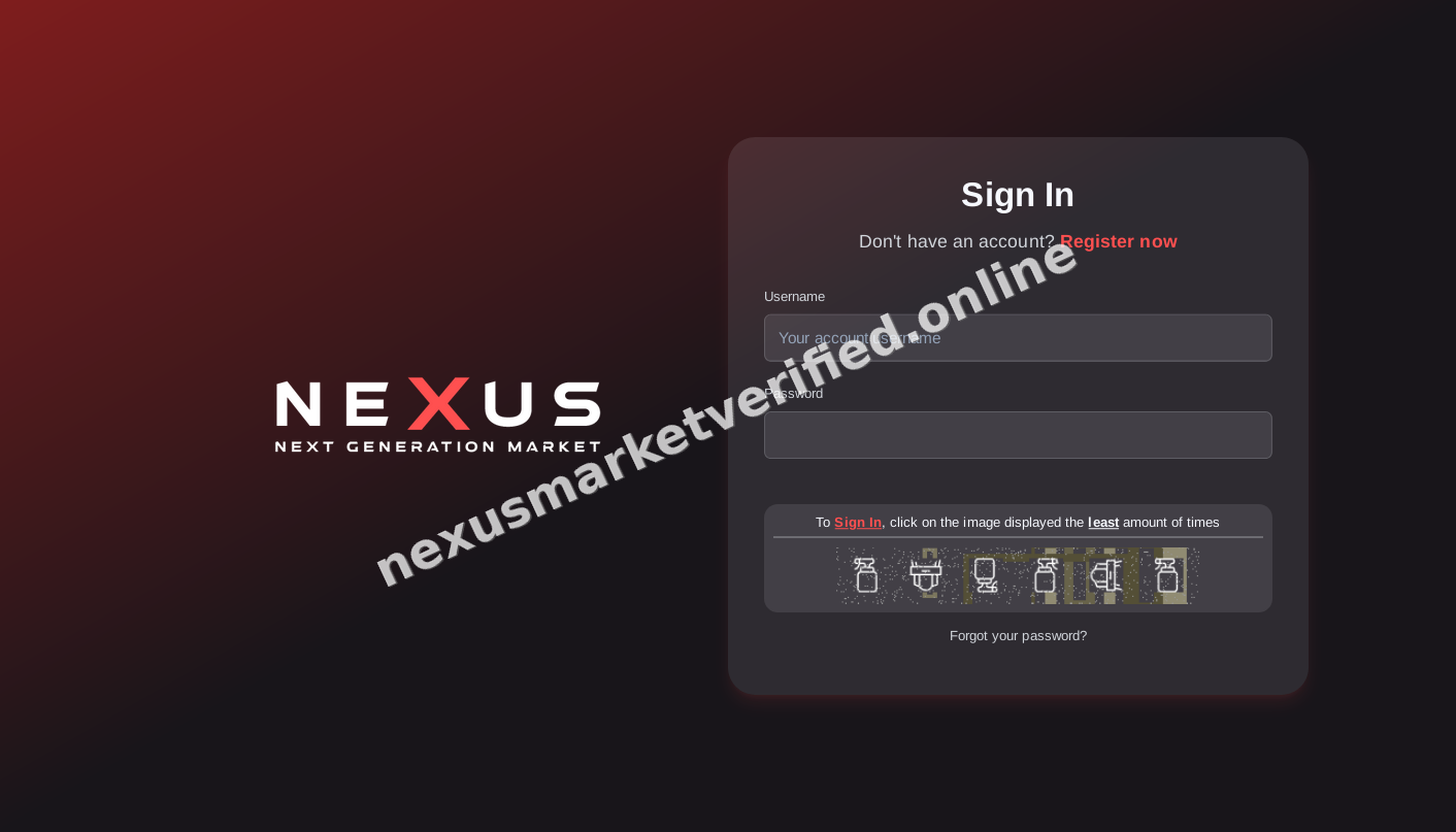 Nexus Market Verified interface — view 2